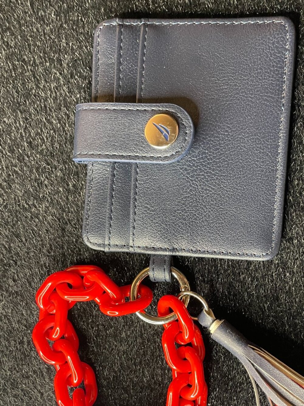 Nautica Women’s 3-Piece Set-Tassel Key Chain/Cable Chain Wristlet Card Case